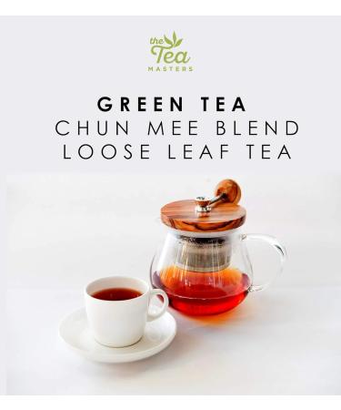 The Tea Masters Loose Leaf Tea - 250g Premium Chun Mee Chinese Green Tea - 100% Richly Flavoured Green Tea Leaves - Green Tea Loose Leaf Perfect as Breakfast Drink or Every Teatime - Buy Online on SooperMarket.com