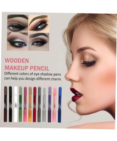 Mikinona 12pcs Pearlescent Eyeshadow Pencil Waterproof Eyeliner Pen Gel Eyeliner Lasting Powder Girl Sequins - Buy Online on SooperMarket.com