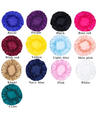 Satin Hair Cap for Women - Pack of 5 | Hair Protection & Sleep Cap for Home Use, Shower Cap, Chemotherapy Headscarf | Multi-purpose Hair Care Cap - Buy Online on SooperMarket.com