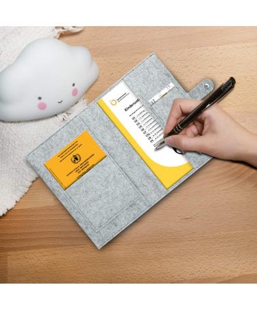 kwmobile Felt Cover for German Medical Records - U-Book & Vaccination Certificate with Extra Compartments | Durable & Stylish Protection - Buy Online on SooperMarket.com