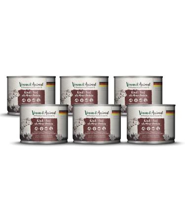 Venandi Animal Premium Grain-Free Wet Cat Food - Turkey & Beef Monoprotein Bundle (6 x 200g) - Natural & Healthy Diet - Buy Online on SooperMarket.com