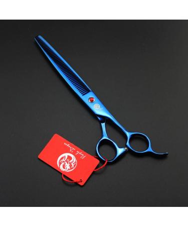 8 inch Purple Dragon 3 in 1 Professional Pet Grooming Thinning Scissors - Upward Curved Shears - Dog Hair Cutting Scissor in Blue - Buy Online on SooperMarket.com
