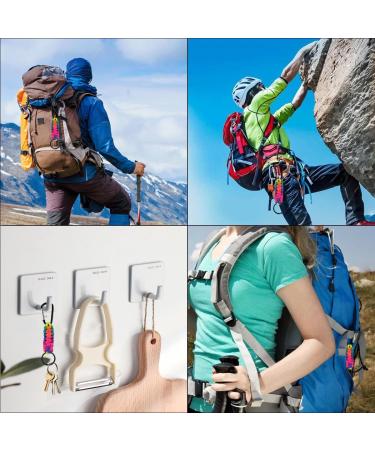 12 Premium Paracord Keychains - Braided Key Rings & Outdoor Accessories with Carabiner - Perfect for Camping & Personalization - Buy Online on SooperMarket.com