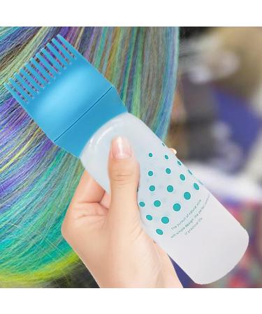 Opilroyn Oil Scalp Applicator - Bottle Applicator Brush with Graduated Scale - Hair Oiling Applicator Bottle for Hair Dye Oil Comb Precise for Scalp and Hair Care Blue - Buy Online on SooperMarket.com