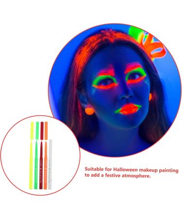 HAPINARY 5pcs Halloween Paint Pen Glow Eyeliner Pencil Eyeliner Fluorescence Make up Highlighter Plastic - Buy Online on SooperMarket.com