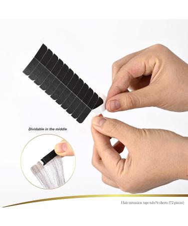 EHDIS 72pcs Hair Extension Tapes with Tweezers & Scraper - Pre-cut Double Sided Adhesive for Lace Wig, Hairpiece, Toupee, Hair Weft - Buy Online on SooperMarket.com