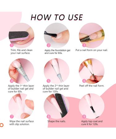 Saviland 5-In-1 Builder Nail Gel - Light Pink 15ml | U V/LED Nail Polish for Professional Manicure and Nail Repair - Buy Online on SooperMarket.com