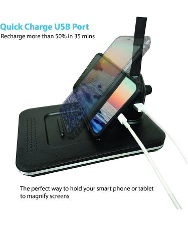 MagniPros 4X Magnifying Glass with Bright LEDs and Stand  Flexible Gooseneck Magnifying Desk Lamp w/USB Fast Charge & Tablet Stands for Reading Fine Print  Painting  Sewing  Crafts & Close Work 4X Magnifying Lamp - Buy Online on SooperMarket.com