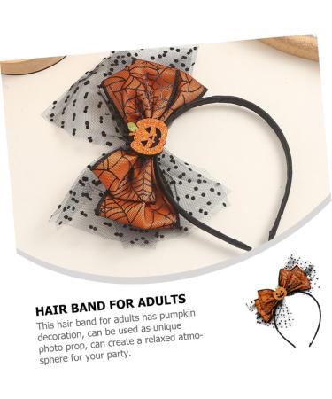Gogogmee Bow-knot Headdress Costume for Halloween Funny Headbands Pumpkin Hairband Lace Bow Hair Hoop Bat Costume Masquerade Party Boppers Halloween Decoration Carnival Hair Band Cloth - Buy Online on SooperMarket.com