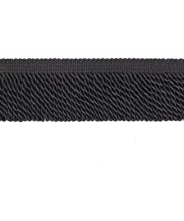 HedongHexi Black Bullion Fringe Trim 5 Yards - 2.5 Inches DIY Fabric Trim for Curtain, Sofa, Clothes - Sewing Decoration - Buy Online on SooperMarket.com