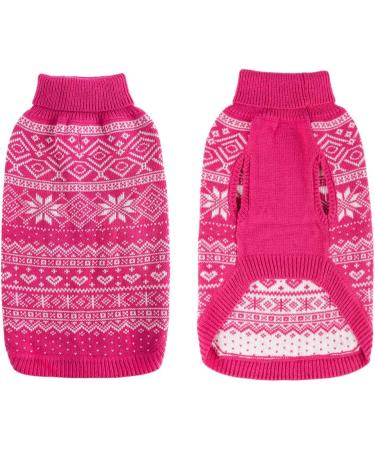 Argyle Dog Sweater - Warm Winter Coat for Small, Medium, and Large Dogs - Pink Pet Clothing for Boys and Girls - Buy Online on SooperMarket.com