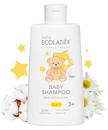 Kids Shampoo and Body Wash 2-in-1 Easy Detangling 3+ - Tear-Free Gentle Care for Kids' Skin & Hair 97.5% Natural Vegan No Irritation Hypoallergenic - 8.5 Fl Oz