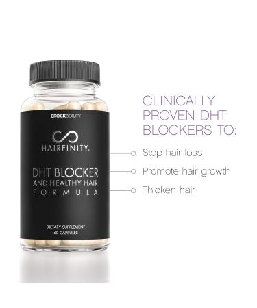 Hairfinity DHT Blocker & Healthy Hair Formula - Hair Growth Supplement with Saw Palmetto, Biotin & Vitamins - Stop Hair Loss & Regrow Hair - Vegan - 60 Veggie Capsules - Buy Online on SooperMarket.com
