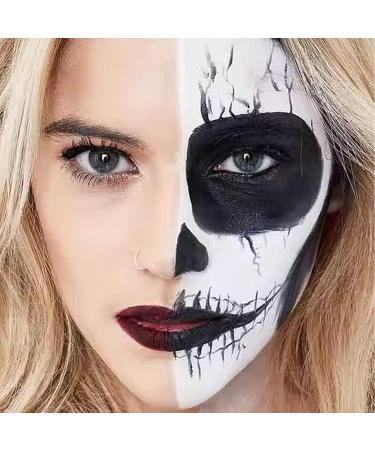 3Pcs Clown Makeup Sticks - Black, White & Red for Halloween & Sports | Sweatproof & Long Lasting - Buy Online on SooperMarket.com