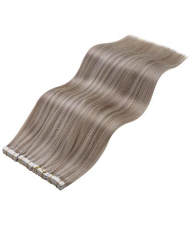 Shop Laavoo Invisible Real Hair Extensions | Blond Highlight Tape-In | Remy Human Hair | 50g 20pcs 45cm - #19/60 - Buy Online on SooperMarket.com