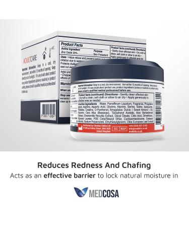 Medcosa Adult Rash Cream - Fast Relief for Sweat, Heat, Diaper Rash - Zinc Oxide Barrier Cream (350g) - Buy Online on SooperMarket.com