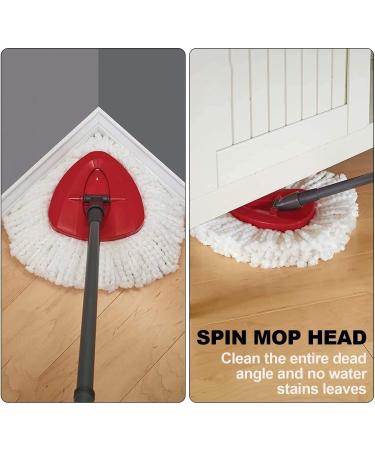 4 Pack Spin Mop Replacement Heads | Compatible with O Cedar EasyWring Mop | 100% Microfiber | Machine Washable | Easy to Replace | Deep Cleaning | 1 Tank System - Buy Online on SooperMarket.com