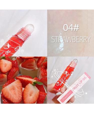 Gireatick 6PCS Fruity Flavors Lip Oil Set | Long-Lasting Moisturizing Balm | Roll-On Gloss Set | Strawberry, Orange, Grape, Avocado, Cherry, Peach | Glossy Lip Makeup | Transparent Lip Gloss - Buy Online on SooperMarket.com
