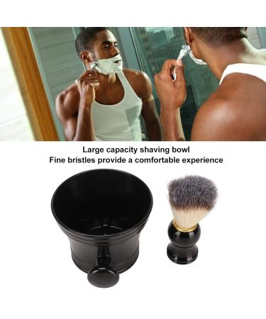 Premium Shaving Brush & Bowl Set | Soft Synthetic Bristles for Men's Grooming | Ideal for Barbers & Home Use - Buy Online on SooperMarket.com