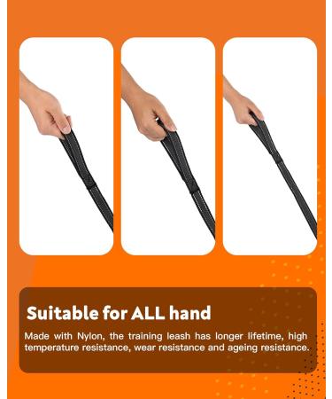 Toozey Adjustable Long Line Leash 10m Black - Non-Slip Recall Lead for Tracking, Camping, and Play | Padded Handle, Storage Bag | Robust Dog Training Lead - Buy Online on SooperMarket.com