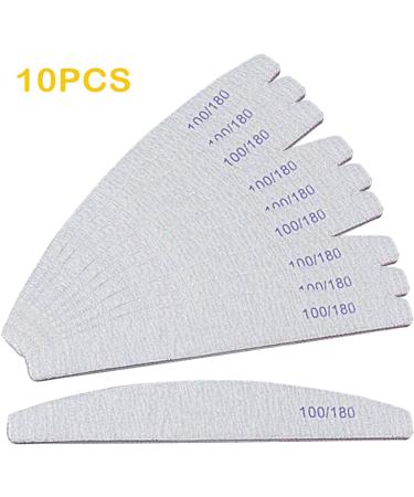 10X Professional Nail Files 100/180 Grit Double Sided Emery Board Washable Fingernail Buffering Nail Files Styling Tools for Nails Toe Pet Fingernails - Buy Online on SooperMarket.com