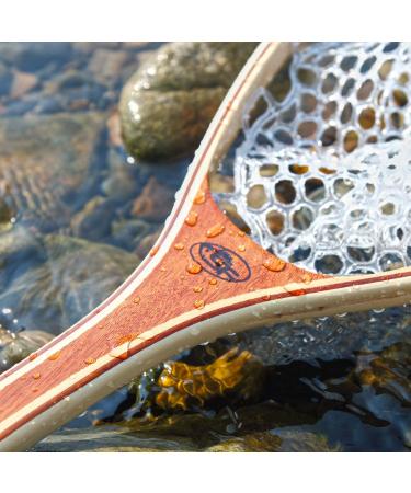 SlimFly Fly Fishing Landing Net - Soft Rubber Mesh Trout Net with Catch and Release Feature - Black Magnet/Square Head Design - Small Holes for Gentle Fish Handling - Buy Online on SooperMarket.com