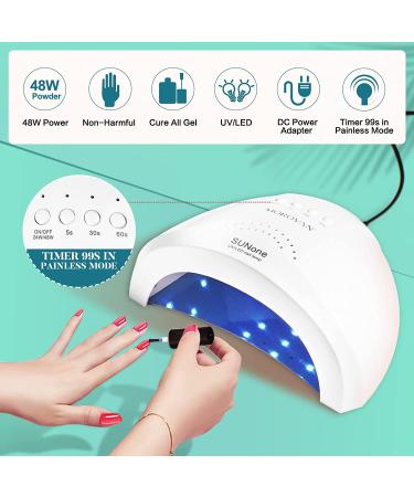 Morovan Poly Gel Nail Kit with 48W LED Lamp and Glitter Prep - Extension Gel, Primer, & Nail Art Supplies - Buy Online on SooperMarket.com