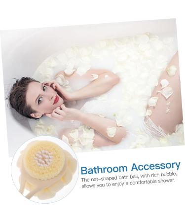 FRCOLOR Bath Brush Loofah Sponge | Exfoliating Shower Scrubber for Back | Bathroom Accessory 37.5x11x7.5 - Buy Online on SooperMarket.com