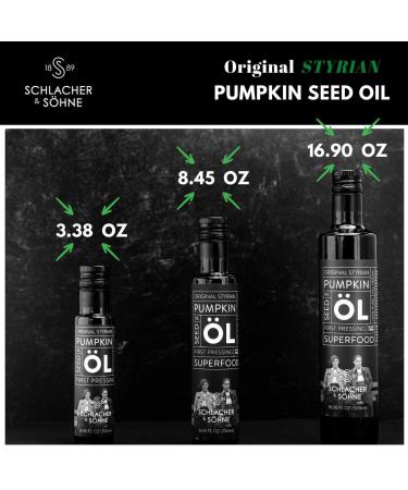 100% Pure Cold Pressed Styrian Pumpkin Seed Oil - Prostate Health, Hair Growth, Non GMO - Made in Austria (500ml) - Buy Online on SooperMarket.com