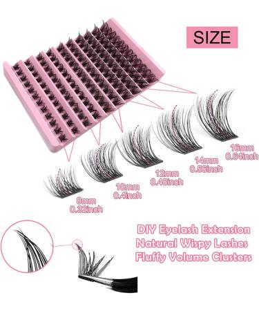 Lash Clusters 120Pcs DIY Individual Eyelash Extensions Natural Look D Curl 8-16MM - Charming - Buy Online on SooperMarket.com