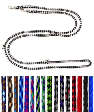 Dog linen small dogs up to 15 kg / double line 4-folded 2.40m / 2.80m / 3.50m Klein very light & robust (2.40m 3-fold adjustable Dallas (black-silver)) 2.40m 3 timesAdjustable Dallas (black silver)