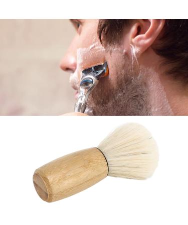 Salon Shaving Brush - Portable Wooden Handle Grooming Tool for Travel | Safe Beard Shaving Essentials - Buy Online on SooperMarket.com