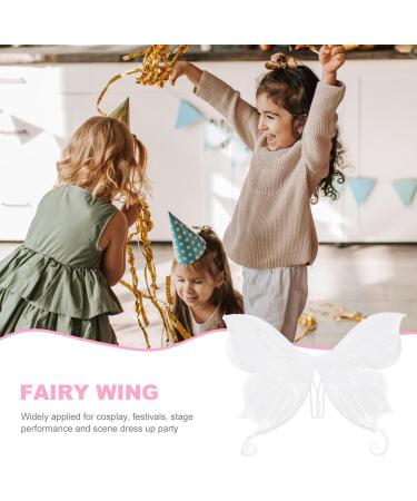 ibasenice Girls Wings Fairy Wings Butterfly Wing Dress Up Butterfly Wing Prop Elegant Style Butterfly Wing White - Buy Online on SooperMarket.com