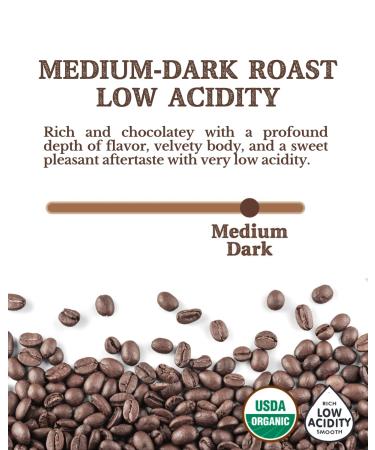 Subtle Earth Organic Medium-Dark Roast Whole Bean Coffee - 2lb Bag | 100% Arabica Beans, Low Acidity, Non-GMO - Buy Online on SooperMarket.com