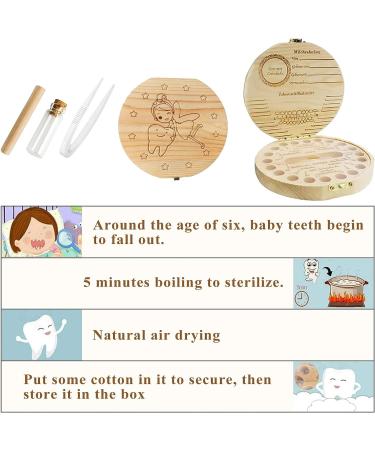 Premium Wooden Milk Tooth Box | Baby Tooth Storage & Display for Girls | Perfect Gift for Birth | Elegant Souvenir Box - Buy Online on SooperMarket.com