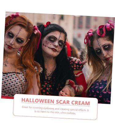 Mikinona Halloween Scar Cream Makeup Set - Special Effects Skin Wax Modeling Putty & Spatula for Halloween Makeup - Buy Online on SooperMarket.com