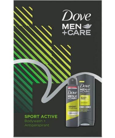 Dove Men+Care Sport Active Duo Gift Set For him Body Wash 250ml & Deo 150ml Stocking Filler Christmas Gift for Him Multi Regular - Buy Online on SooperMarket.com