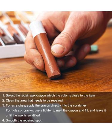 uxcell Furniture Repair Crayons - 5Pcs Wood Wax Filler Sticks & Markers for Scratches & Holes in Tables Desks & Wooden Floors - Silver Gray - Buy Online on SooperMarket.com