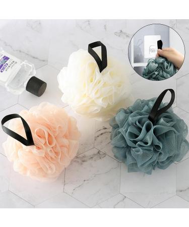 3Pcs Shower Puff Loofah Mesh Bath Sponge for Body Exfoliation - Men and Women - Buy Online on SooperMarket.com