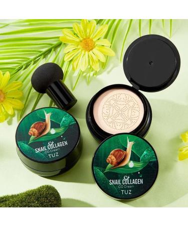 Snail Collagen CC Cream Air Cushion CC Cream BB Concealer Oil Control Concealer Moisturizing Foundation Liquid Brightening Ivory white(A) - Buy Online on SooperMarket.com