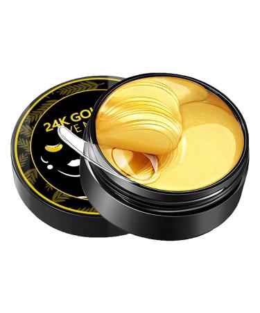 MIELIKKI 60 Pcs Under Eye Patches 24K Gold Eye Masks Collagen Anti Aging Eye Gel Pads Moisturizing Eye Treatment for Puffy Eyes Dark Circles Wrinkles Fine Lines 24K GOLDEN #01 24K GOLDEN