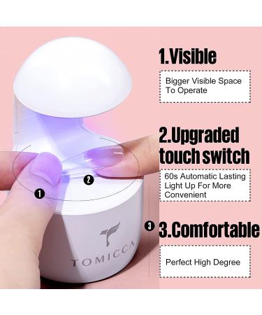 TOMICCA Nail Tips and Glue Gel Kit - 500PCS Coffin Soft Gel Tips + UV LED Lamp + 15ML 4 In 1 Nail Glue Gel - Professional Acrylic Nail Extension Kit for Easy DIY Nail Art - Buy Online on SooperMarket.com