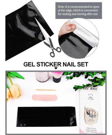 Kalolary 20PCS Gray Gel Nail Polish Strips: Full Wraps Self-Adhesive Stickers with File & Stick - UV/LED Lamp Required - Buy Online on SooperMarket.com