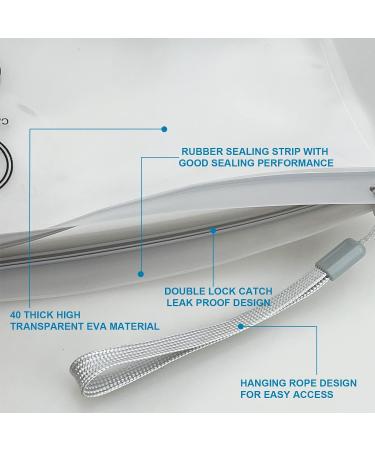 Clear Travel Toiletry Bags Airport Security Liquids Bags Travel Bags for Toiletries 20x20cm TSA Approved Travel Accessories Makeup Bags Holiday Essentials Luggage for Men Women - Buy Online on SooperMarket.com