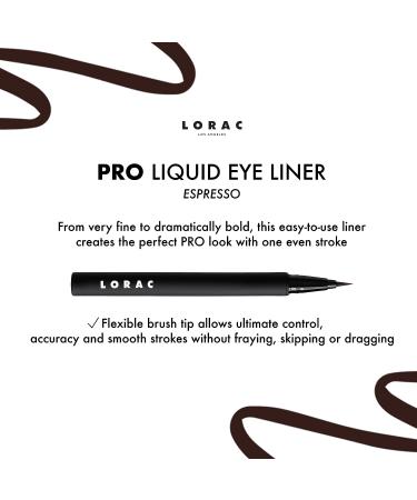 LORAC PRO Precision Liquid Eyeliner in Espresso - Water Resistant & Long Lasting - Buy Online on SooperMarket.com
