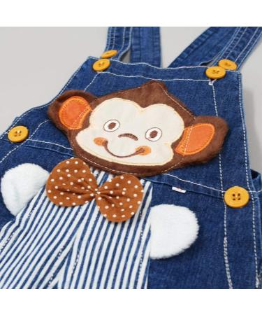 KIDSCOOL SPACE Baby Girl Jean Overalls with 3D Bunny, Toddler Denim Outfit, Blue 6-12 Months - Buy Online on SooperMarket.com
