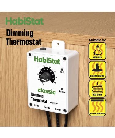 Habistat Dimming Thermostat 600W White - Buy Online on SooperMarket.com