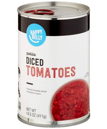 Amazon Brand - Happy Belly Petite Diced Tomatoes, 14.5 Ounce
