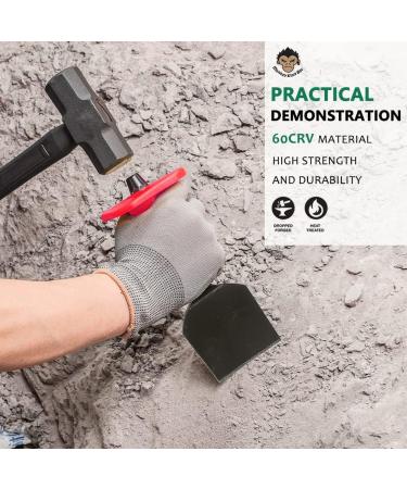 Monkey King Bar-8.9IN by 3IN Width Masons Chisel with Hand Guard for Remove Cement Motrtar 3IN Width Flat Chisel - Buy Online on SooperMarket.com