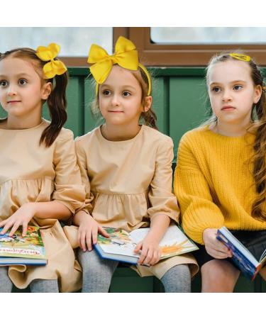 45Pcs Yellow School Girls Hair Accessories Kit - Bow Headband, Clips, Ponytail Holder - Birthday Gift Set for Girls - Buy Online on SooperMarket.com